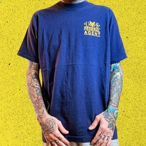 Vintage single stitch shirt federal agent fbi cia